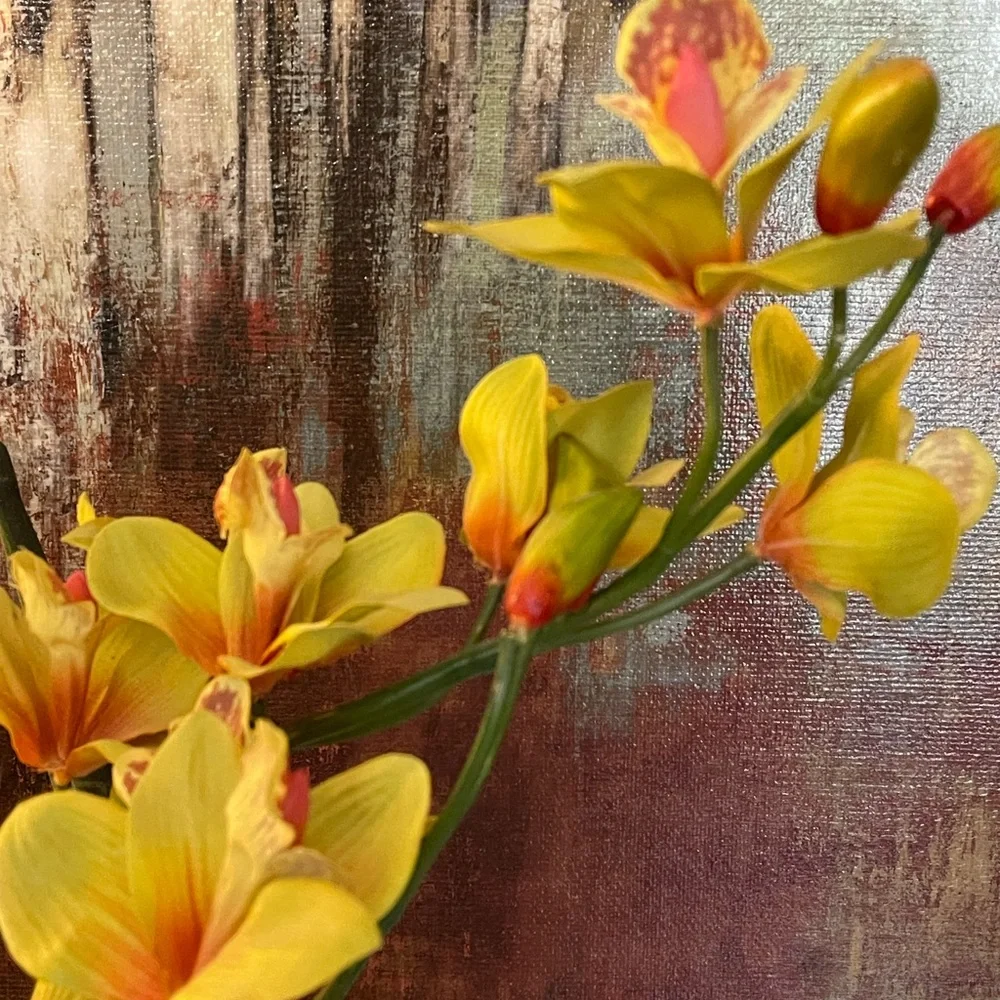 Artificial Orchid in Planter
